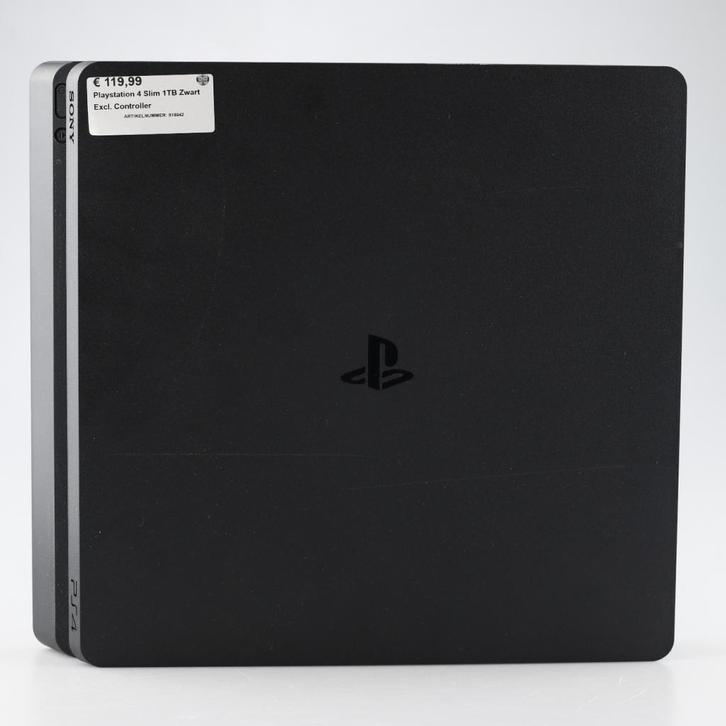Playstation 4 Slim 1TB Zwart Excl. Controller, Spelcomputers en Games, Games | Sony PlayStation 4, Zo goed als nieuw