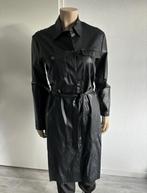 Geisha zwart lederlook jas/jurk maat M, Verzenden, Zo goed als nieuw, Zwart