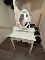 Make-up Tafel met Spiegel - Wit, Huis en Inrichting, Ophalen, Gebruikt, 100 tot 150 cm, 50 tot 100 cm
