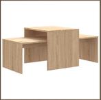 vidaXL Salontafelset Sonoma Eikenhout 100x48x40 cm, Ophalen, 100 tot 150 cm, Eikenhout, Nieuw