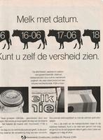 retro reclame 1972 Melk zuivel de cijfertjes op de fles, Verzamelen, Verzenden, Overige typen