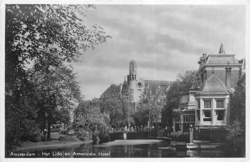 (380-024-019) Amsterdam Het Lido en American Hotel, Verzamelen, Ansichtkaarten | Nederland, Noord-Holland, Verzenden