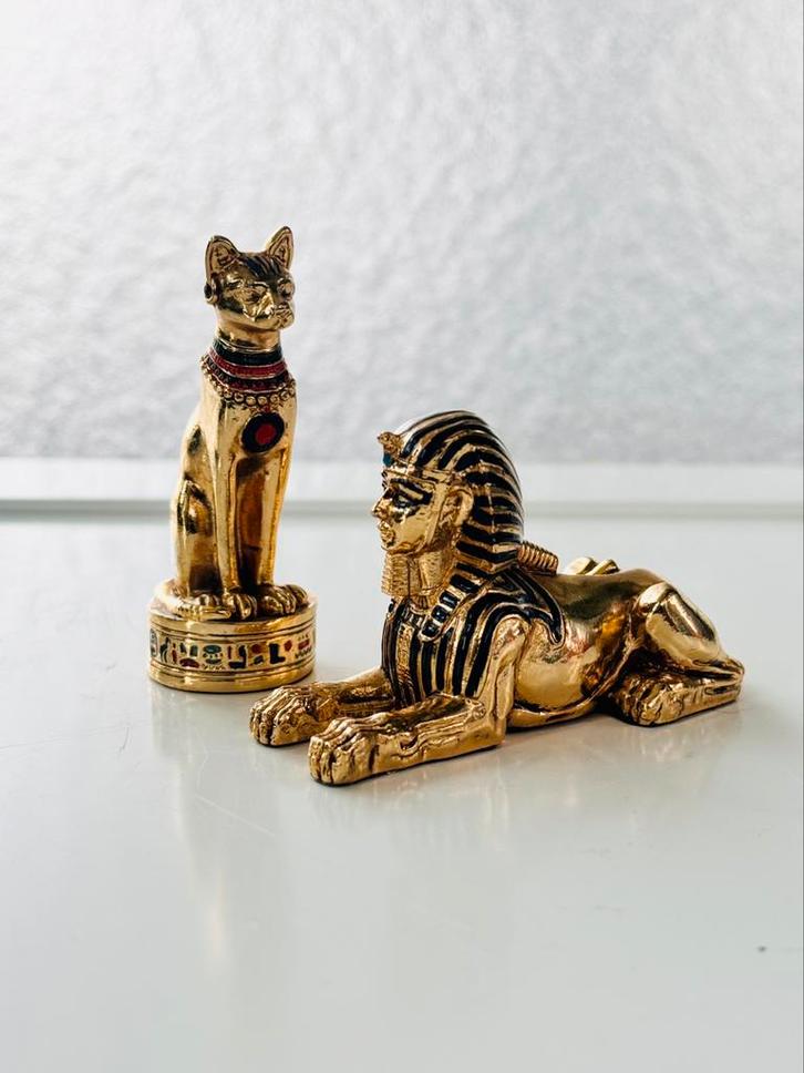 Beeld Egypte Godin kat Bastet Sphinx, Verzamelen, Beelden en Beeldjes, Zo goed als nieuw, Dier, Ophalen of Verzenden