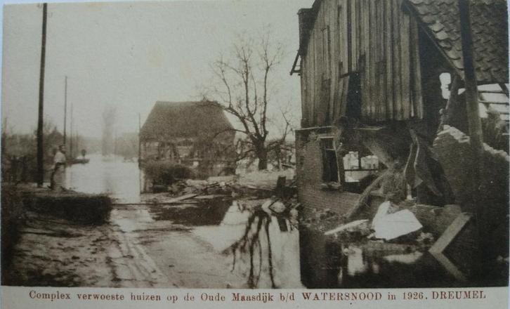 Mooie oude ongelopen Briefkaart: Watersnood 1926 in Dreumel., Verzamelen, Ansichtkaarten | Nederland, Ongelopen, Gelderland, 1920 tot 1940