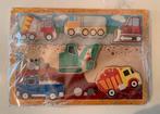 Speelgoed Puzzel Hout Bouwplaats 22 x 30 cm in nette staat!, Van hout, Ophalen of Verzenden, Zo goed als nieuw