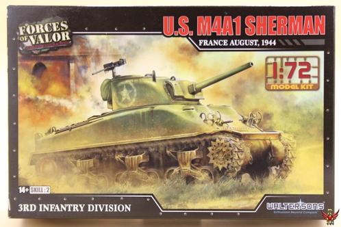 ROWASP | Forces of Valor 1/72 US M4A1 Sherman France August, Hobby en Vrije tijd, Modelbouw | Auto's en Voertuigen, Nieuw, Tank