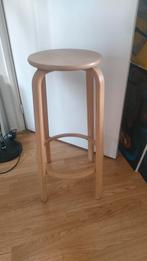 Vintage design Alvar Aalto Ikea berken barkruk, 1 kruk, Ophalen of Verzenden, Zo goed als nieuw