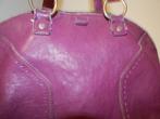 Yves Saint Laurent paarse ruime leren vintage tas, Verzenden, Gebruikt, Paars, Handtas