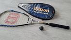 Blauw Zwart Zilver Squash Racket Merk Wilson Fused Graphite, Sport en Fitness, Squash, Gebruikt, Ophalen of Verzenden