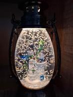 Sneeuwbol Lantaarn met Sneeuwpoppen en Timer, Diversen, Kerst, Ophalen of Verzenden, Zo goed als nieuw