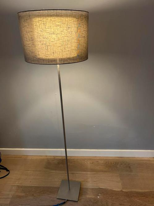Lampenkap kloosterman (excl voet) antraciet/beige, Huis en Inrichting, Lampen | Lampenkappen, Rond, Beige, Ophalen of Verzenden