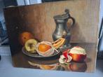 Antiek- Stilleven fruit olieverf op doek, Ophalen of Verzenden