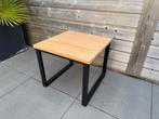 Bijzet tafel / kruk, Douglas met metaal frame, Tuin en Terras, Tuintafels, Ophalen, Nieuw, Vierkant, Metaal