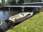 Boot met buitenboordmotor, Watersport en Boten, 6 meter of meer, Benzine, Buitenboordmotor, Polyester