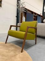 Nieuw Harvink Fraai Fauteuil groen leer Design stoel Noten