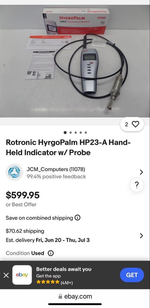RoTronic HP21 Temperatuur meter, Doe-het-zelf en Verbouw, Meetapparatuur, Gebruikt, Temperatuur, Ophalen