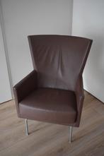 Mooie leren Design stoel (perfect onderhouden), Ophalen of Verzenden, Zo goed als nieuw, Bruin, Eén