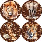 CD361 ouwel jungle safari dieren 20x4,7cm eetbare cupcake tp, Hobby en Vrije tijd, Taarten en Cupcakes maken, Nieuw, Versiering