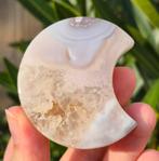 Bloemagaat maan, Sieraden, Tassen en Uiterlijk, Edelstenen, Ophalen of Verzenden, Zo goed als nieuw