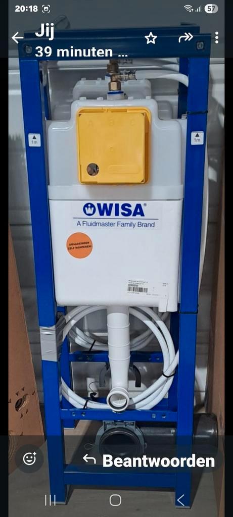 Wisa xs inbouwreservoir ., Doe-het-zelf en Verbouw, Sanitair, Nieuw, Toilet, Ophalen of Verzenden