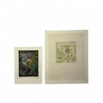Jeanne Bieruma Oosting (1898-1994) 2x, Antiek en Kunst, Kunst | Etsen en Gravures, Ophalen of Verzenden