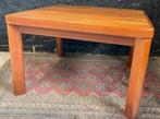 Vintage Deense teak salontafel bijzettafel vierkant, Ophalen, 50 tot 100 cm, Zo goed als nieuw, 25 tot 50 cm