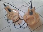 Twee glazen lampen, Ophalen, Modern, Minder dan 50 cm, Glas
