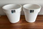 2x Lofty Collection Witte Plantenpotten, Tuin en Terras, Bloembakken en Plantenbakken, Ophalen, Kunststof, Minder dan 30 cm, Minder dan 60 cm