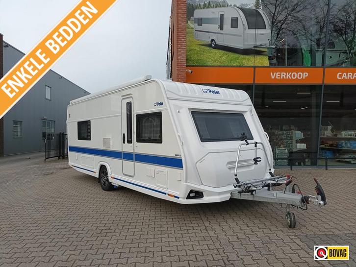 Polar Blueline 620 BSA, Caravans en Kamperen, Caravans, Bedrijf, tot en met 4, 1500 - 2000 kg, Rondzit, Polar, 2 aparte bedden