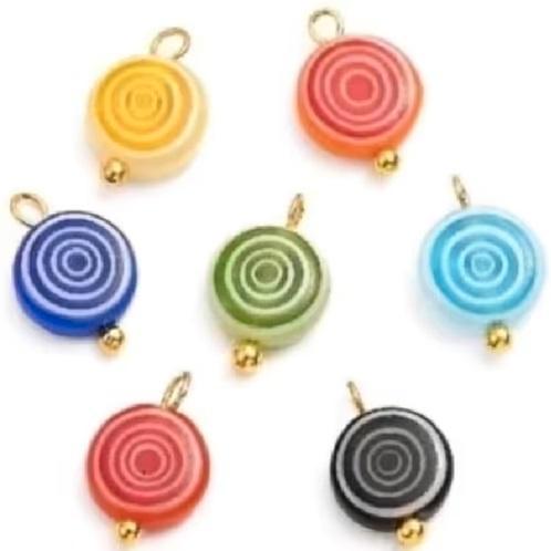 Millefiori spiraalglas bedels (30 stuks), Hobby en Vrije tijd, Kralen en Sieraden maken, Nieuw, Bedel, Ophalen