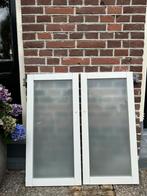 4 Lundia deuren (2 sets) 80x39 - wit met melkglas, Ophalen, Glas, 50 tot 100 cm, Zo goed als nieuw