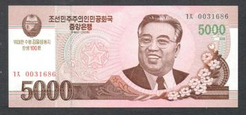 Bankbiljet - Noord Korea 5000 Won 2008 - UNC. beschikbaar voor biedingen