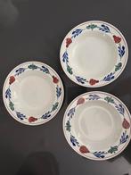 3 diepe borden Boerebont, Huis en Inrichting, Keuken | Servies, Ophalen of Verzenden, Gebruikt, Overige stijlen, Bord(en)