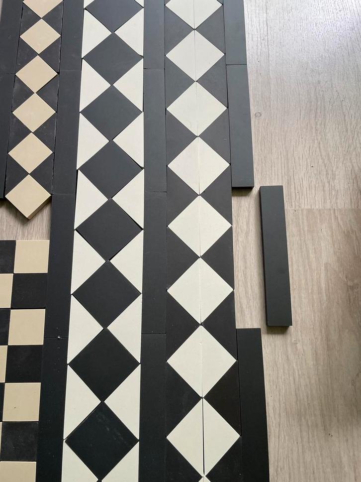 Winckelmans rechthoek Wit en Zwart, 25 x 150 x 9 mm, Doe-het-zelf en Verbouw, Tegels, Nieuw, Overige typen, Keramiek, Minder dan 20 cm