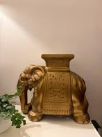 Olifanten sokkel plantentafel goudkleurig, Antiek en Kunst, Ophalen of Verzenden