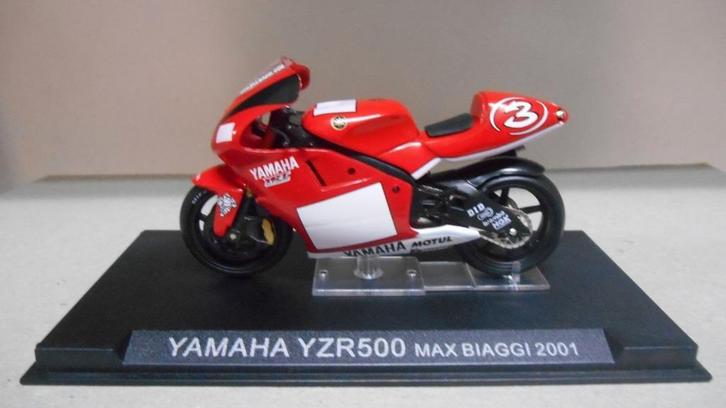 59838: Yamaha YZR 500 - Max Biaggi - 2001 - Atlas 1:24, Hobby en Vrije tijd, Modelauto's | 1:24, Zo goed als nieuw, Motor, Overige merken
