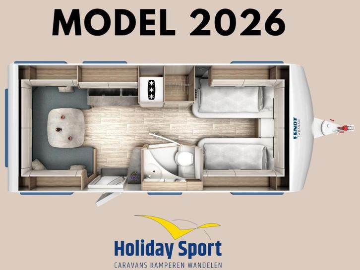 Fendt Tendenza 515 SG modeljaar 2026, Caravans en Kamperen, Caravans, Bedrijf, tot en met 4, 1250 - 1500 kg, Rondzit, Fendt, 2 aparte bedden