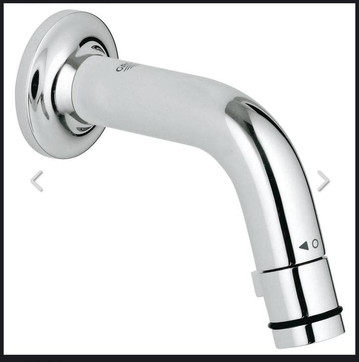 GROHE toiletkraan wandmodel 1/2 uitloop 10cm chroom, Doe-het-zelf en Verbouw, Sanitair, Nieuw, Kraan, Chroom, Ophalen