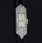 Baume Mercier Art Deco platina dames horloge 18 diamanten, Overige merken, Voordeelsieraden, 1900 tot 1930, Polshorloge