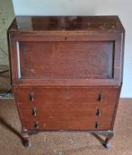 Vintage Engelse Secretaire Bureau, Gebruikt, 100 tot 150 cm, Vintage, Met klep(pen)