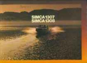 Simca 1307 en 1308 of 1309 brochure/auto folder '76 '79 beschikbaar voor biedingen