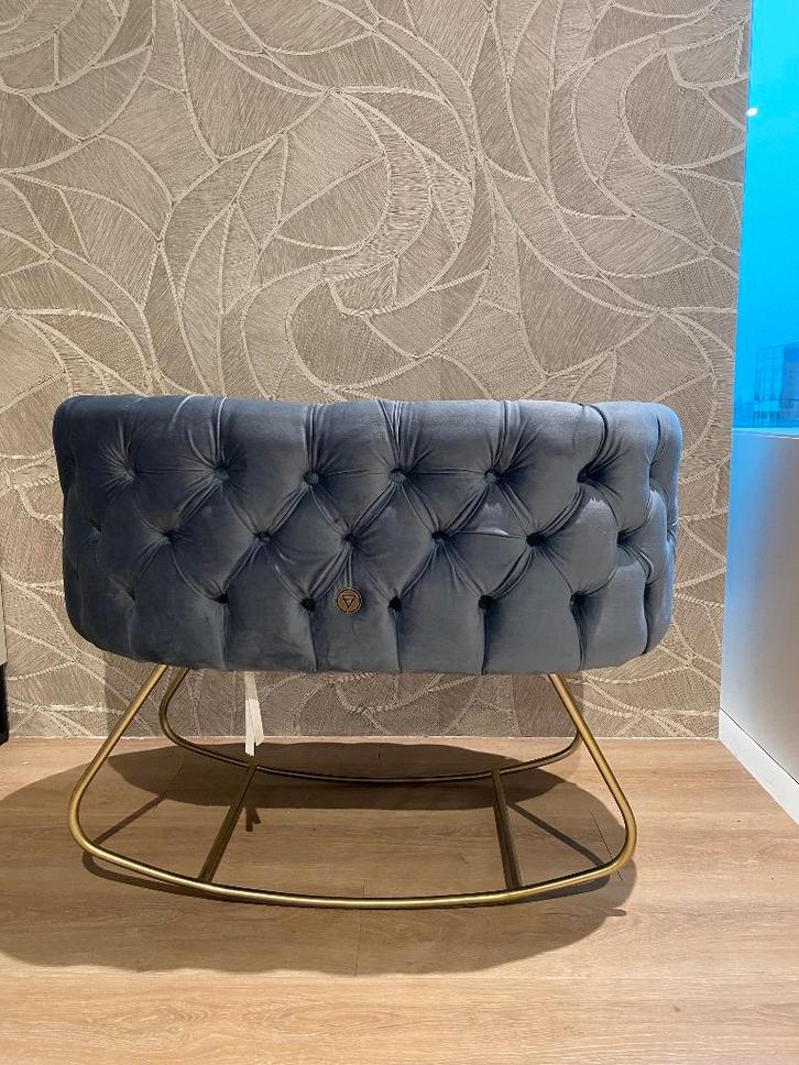 Aristot wieg Dondolo Base - Gold, Wieg - Ecoleer -Dusty Blue, Kinderen en Baby's, Babywiegjes en Ledikanten, Zo goed als nieuw