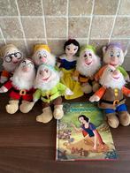 Sneeuwwitje en de 7 dwergen knuffels en boek, Kinderen en Baby's, Ophalen of Verzenden, Zo goed als nieuw, Overige typen