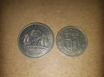 2 munten uit Mauritius, bieden, Ophalen of Verzenden, Overige landen