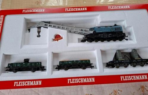 Fleischmann unieke kraanset z.g.a.n., Hobby en Vrije tijd, Modeltreinen | H0, Zo goed als nieuw, Treinset, Gelijkstroom, Fleischmann