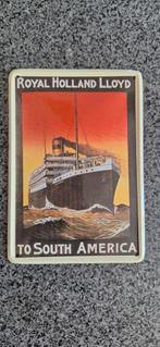 Bordje schip Zeelandia,Royal Holland Lloyd tot South America, Ophalen of Verzenden, Gebruikt, Kaart, Foto of Prent