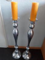 Kandelaar 1 stuks aluminium, Huis en Inrichting, Woonaccessoires | Kandelaars en Kaarsen, Ophalen of Verzenden, Zo goed als nieuw