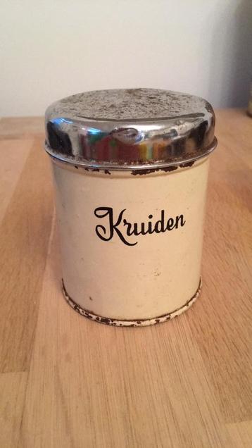 Oud Kruiden blik van Brabantia creme wit beschikbaar voor biedingen