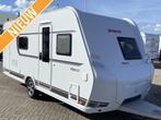 Dethleffs Aero 470 FSK SUPERSTUNT 3295 KORTING, Caravans en Kamperen, Schokbreker, Dwars-stapelbed, Bedrijf, Treinzit