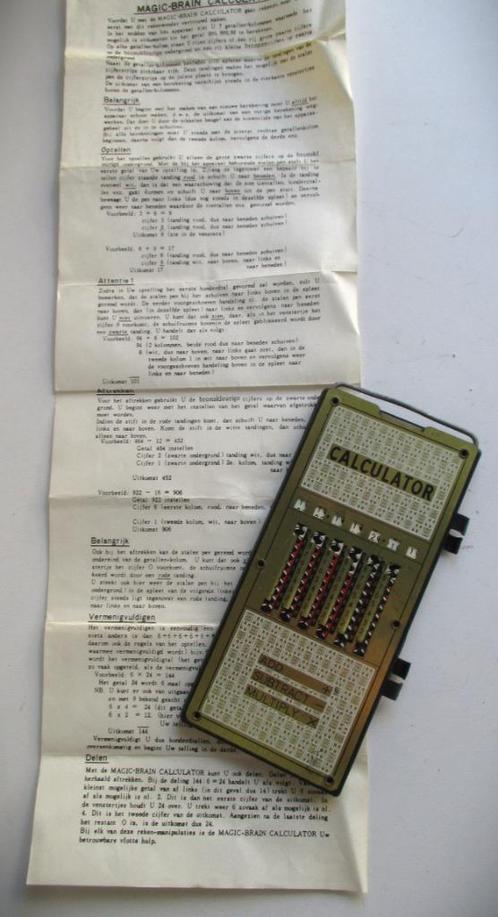 Magic Brain Pocket Calculator~jaren 60~Rekenmachine, Verzamelen, Retro, Overige typen, Ophalen of Verzenden